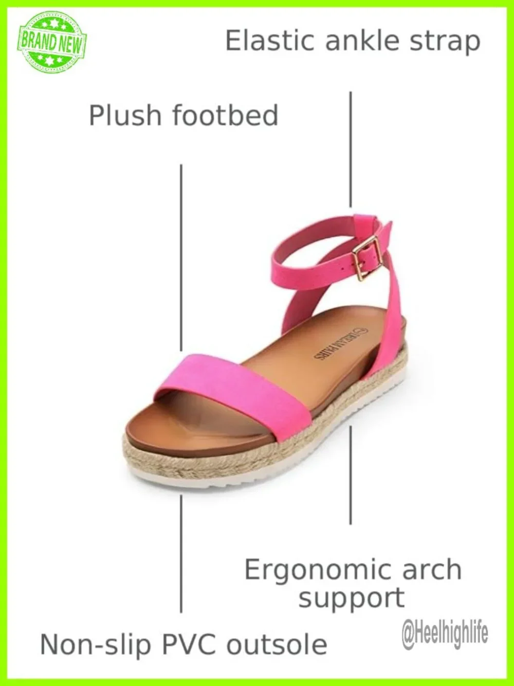 Women's Open Toe Platform Espadrille Wedge Sandals Faux Suede Ankle Strap